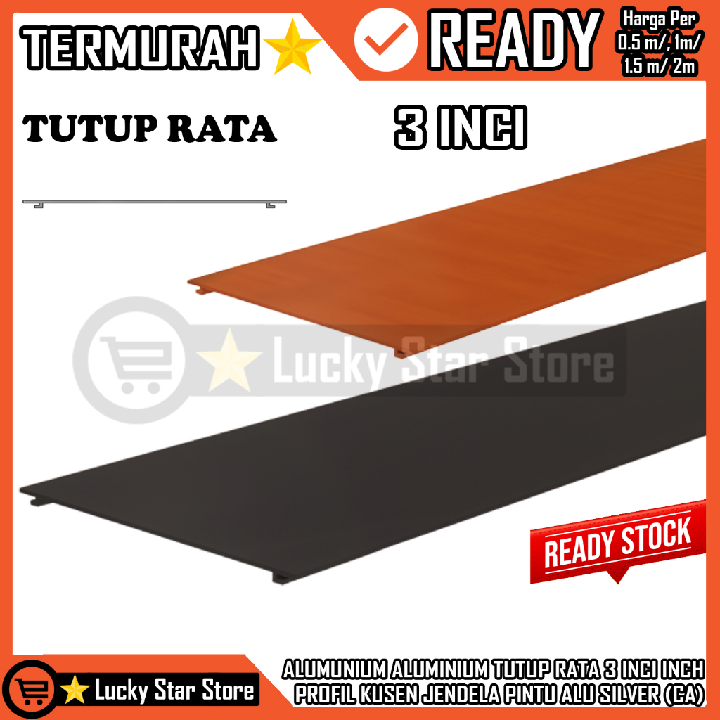 Jual ALUMUNIUM TUTUP RATA 3 IN INCI INCH PROFIL PENGGANTI PENUKAR TIANG ...