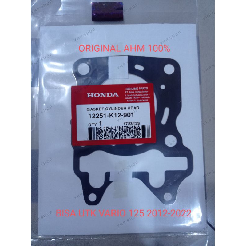 Jual PAKING KOP GASKET CYLINDER HEAD VARIO 125 20122022 ORIGINAL AHM