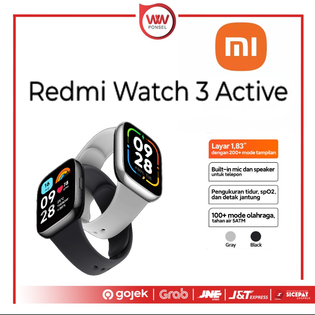 Smartwatch Xiaomi Redmi Watch 3 Active 1,83 Black