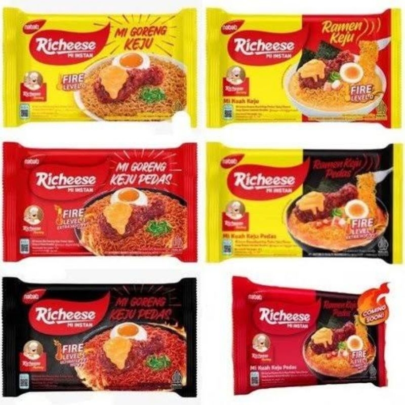 Jual Mie Instan Nabati | Mie Richeese Ramen Goreng Keju Level | Shopee ...