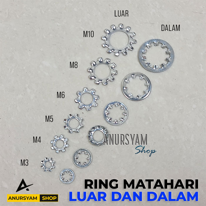 Jual Ring Matahari M3 - M14 Luar Dalam / Ring Gerigi | Shopee Indonesia