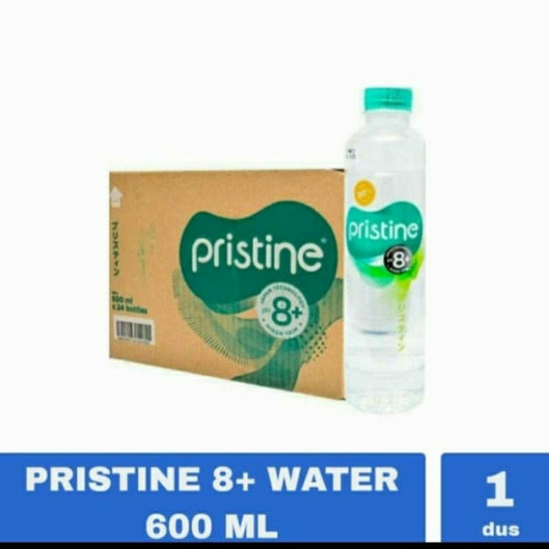 Jual Pristine Air Mineral 86 600 Ml 1 Dus Isi 24 Pcs Shopee Indonesia 6021