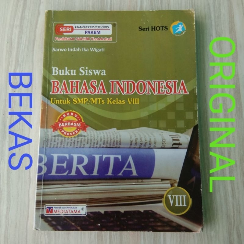 Jual Buku Bahasa Indonesia Kelas 8 VIII 2 II SMP MTS Penerbit Mediatama ...