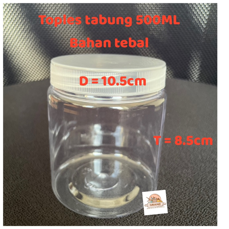 Jual Toples Tabung 500ml Tutup Ulir Plastik Mika Bahan Tebal Shopee Indonesia 1584