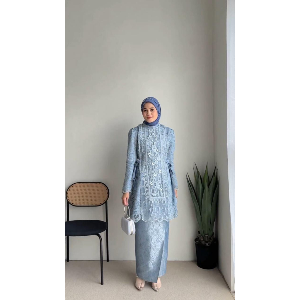 Jual Sewa Kebaya Kondangan Lamaran Biru Shopee Indonesia