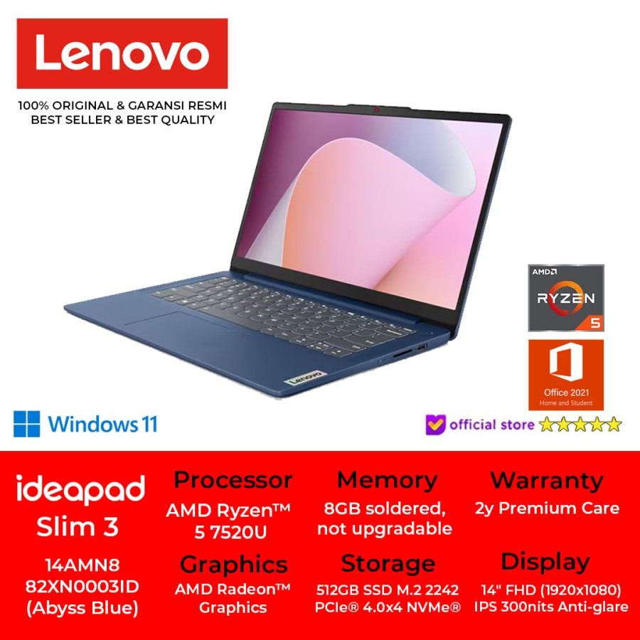 新品 Lenovo IdeaPad Slim 3 Gen 8 14 Ryzen5