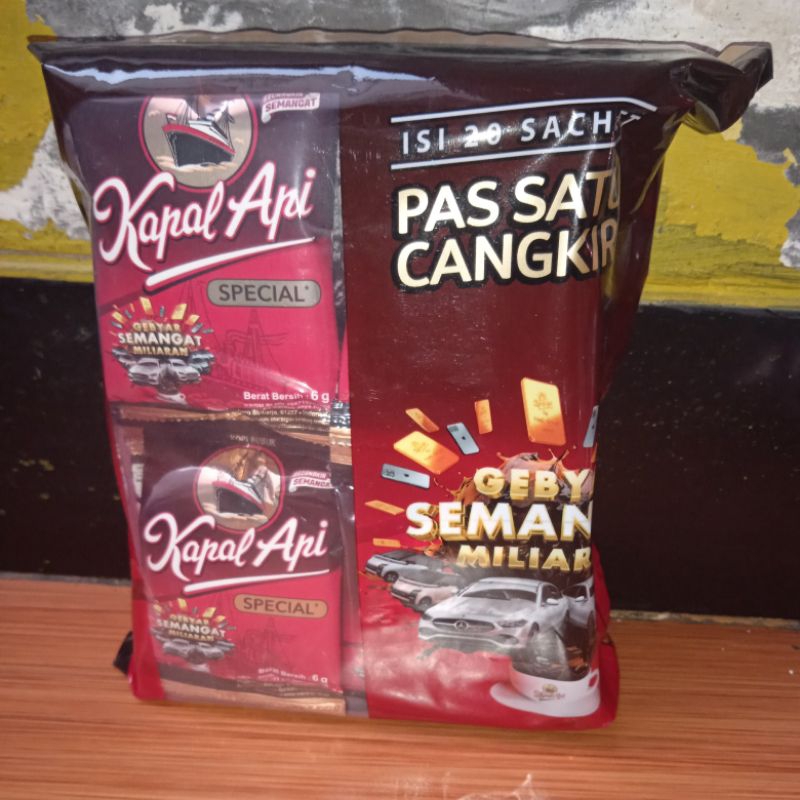 Jual Kapal api Spesial tanpa gula 120g(20saset@6g) | Shopee Indonesia