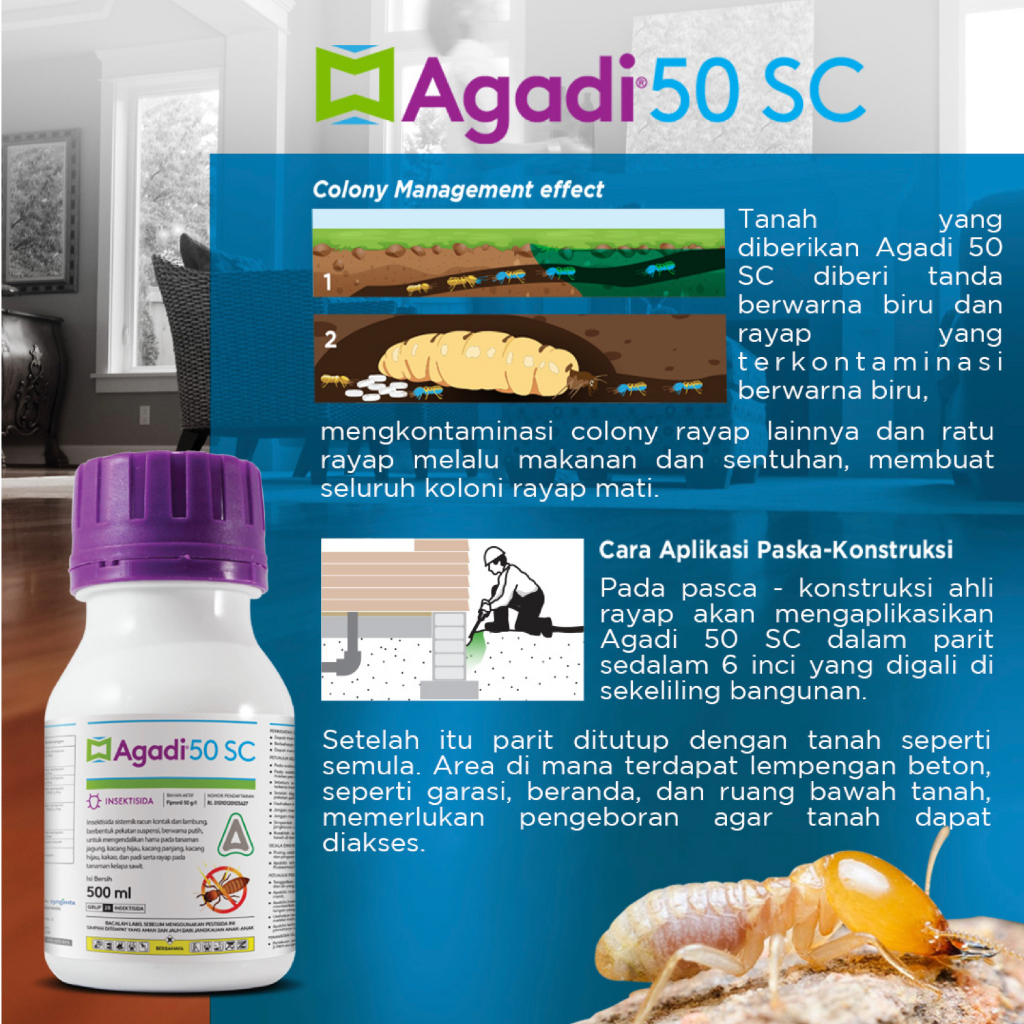 Jual Agadi 50SC - Anti Rayap - Basmi Rayap Sampai Sarang Tidak Bau ...