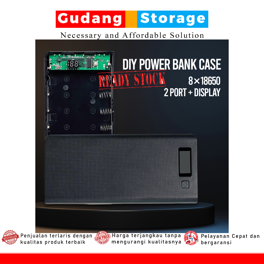 Jual [GSO] CASE POWER BANK / Rakitan 2 Port / Rovtop DIY Power Bank