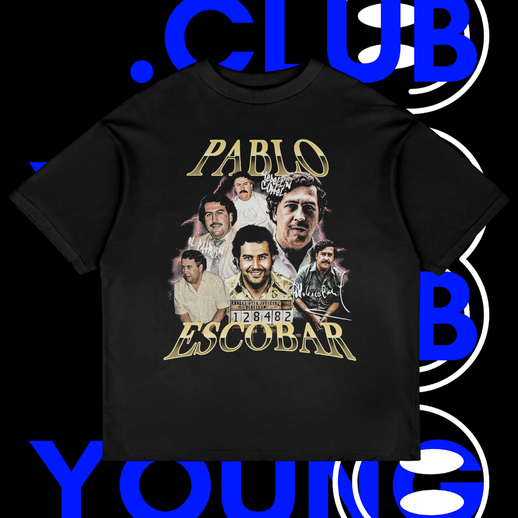 Jual YOUNG.CLUB | PABLO ESCOBAR BOOTLEG | KAOS OVERSIZE 24S | UNISEX