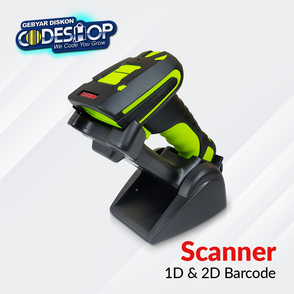 Jual Kassen RF-2800 Scanner Barcode 1D 2D Industrial Wireless USB ...