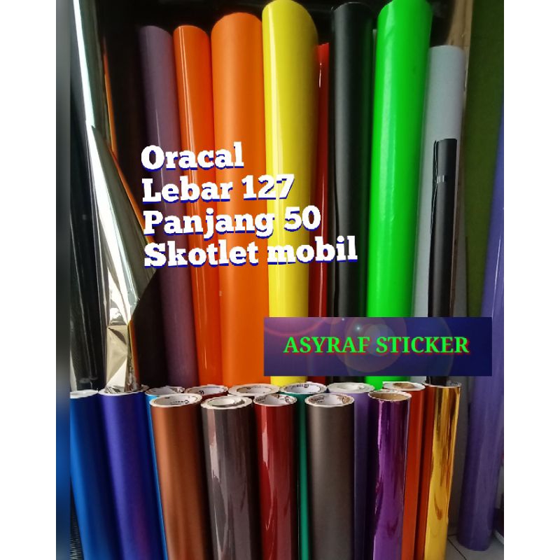 Jual Skotlet Sticker Oracal Mobil Warna Doff Glosy Lebar Cm