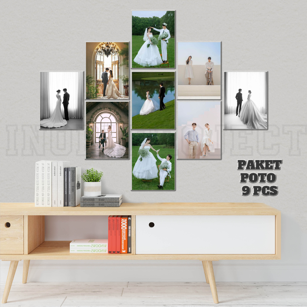 Jual Cetak Foto Kotak 15x20 Paket 9 Pcs Cetak Foto Kayu Mdf Hiasan Dinding Minimalis Shopee