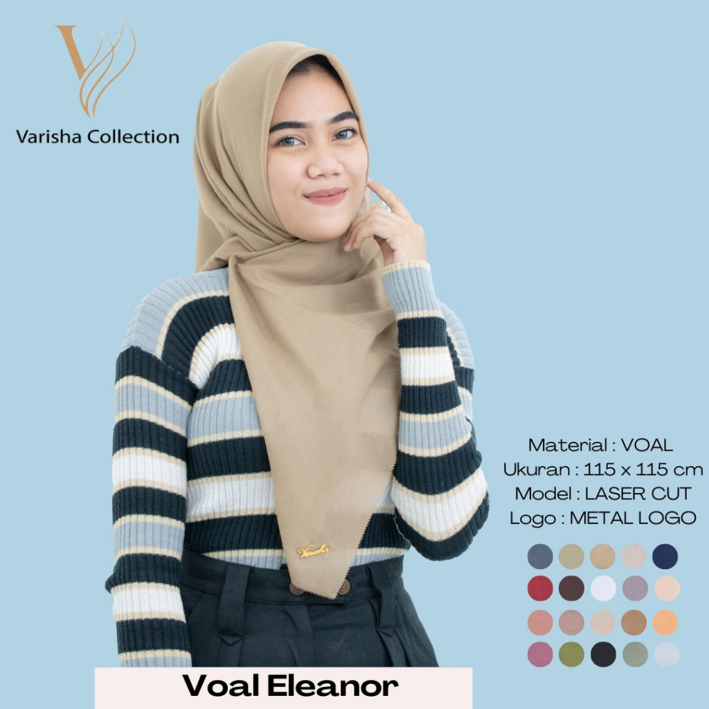 Jual VARISHA HIJAB VOAL ELEANOR METAL LOGO | Shopee Indonesia