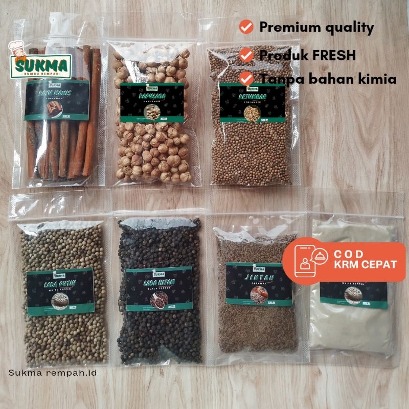 Jual Spices Aneka Rempah Bumbu Masak Asli 100gr All Variant / Lada ...