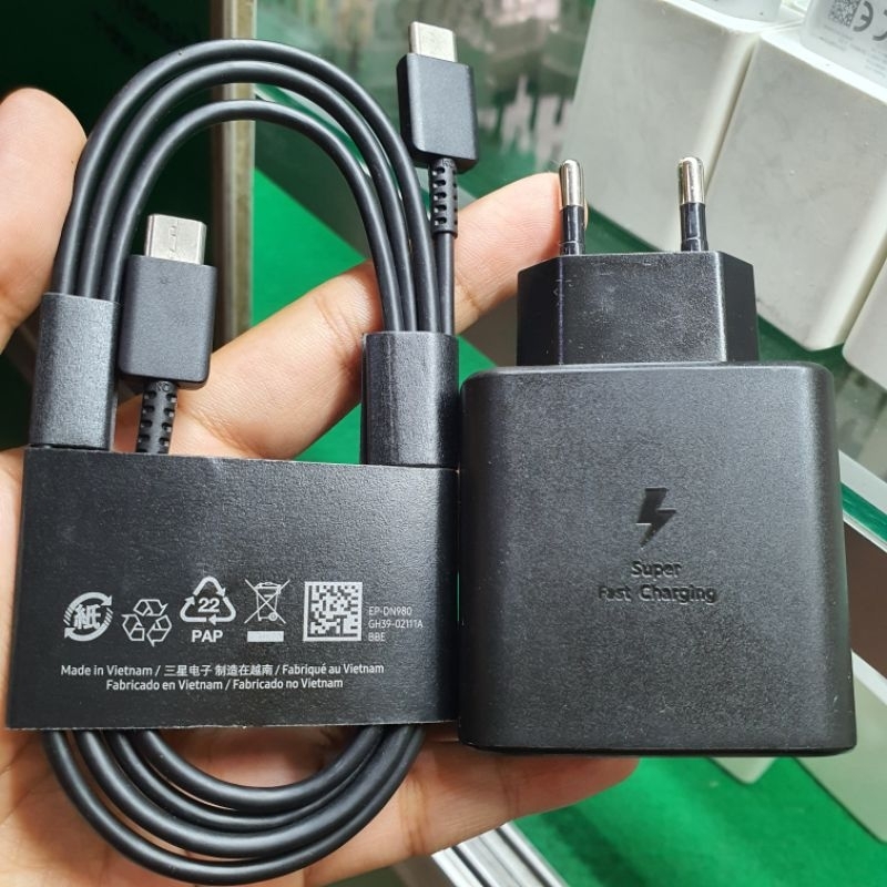 Jual Charger S4MSUNG ORI HP 45Wat 5A Super Fast Charging Tipe C to Type