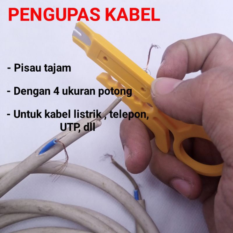 Jual Alat Pengupas Kulit Kabel Kupas Tang Rotary Wire Stripper Shopee Indonesia