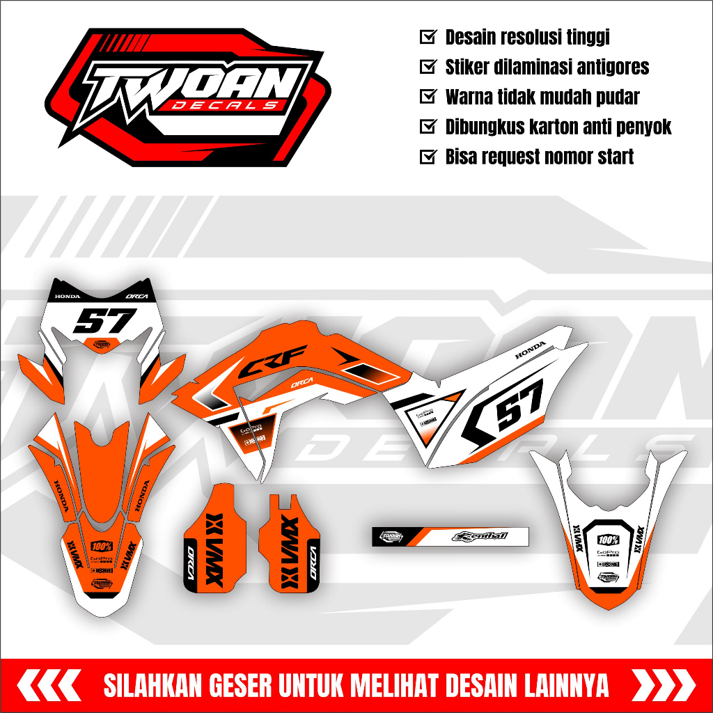Jual Decal CRF 150l grafis 050 - STICKER DECAL - FULLBODY CUTTING RAPI ...