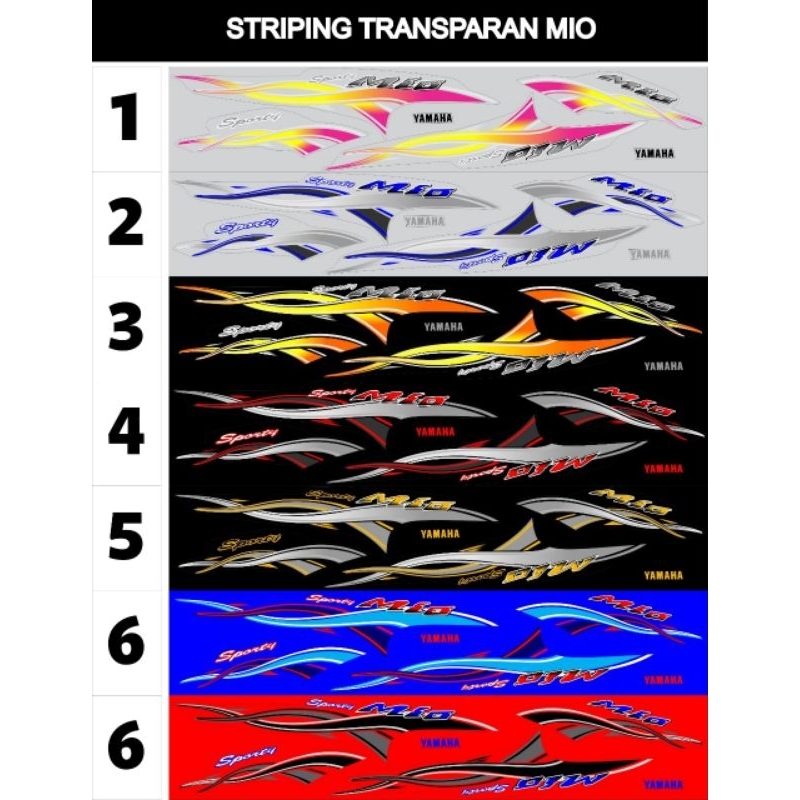 Jual STICKER MIO SMILE STRIPING MIO SPORTY TRANSPARAN 04 | Shopee Indonesia