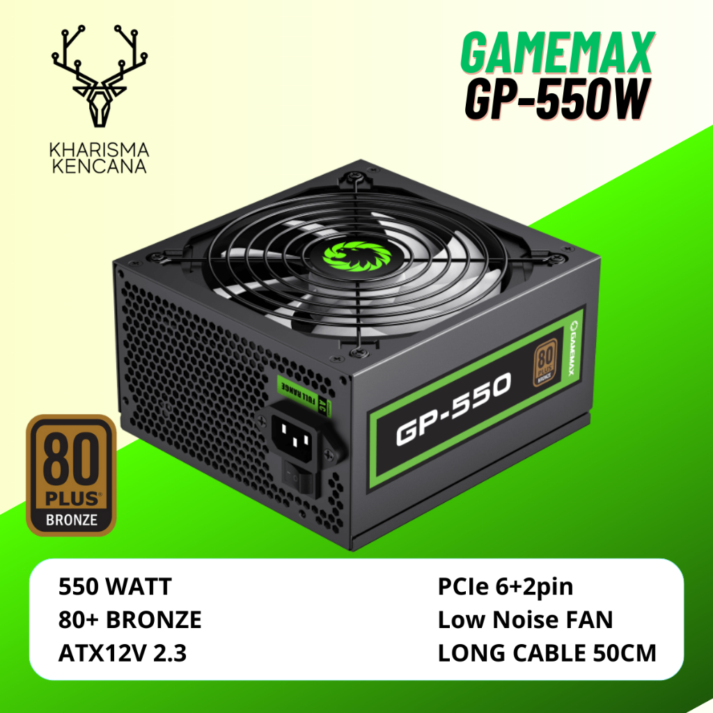 Jual GAMEMAX PSU 550W GP-550 80+ Bronze | Shopee Indonesia