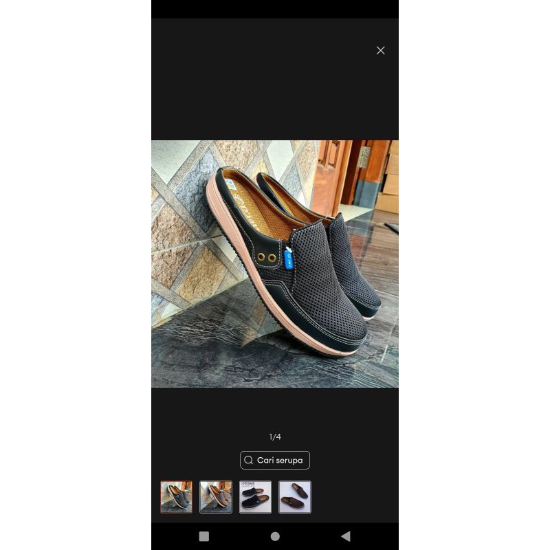 Sandal sepatu slop bustong pria D,jati 06 ORIGINAL SEPATU SLIP ON PRIA