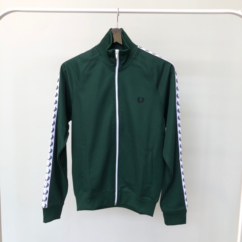 Fred perry track top green best sale