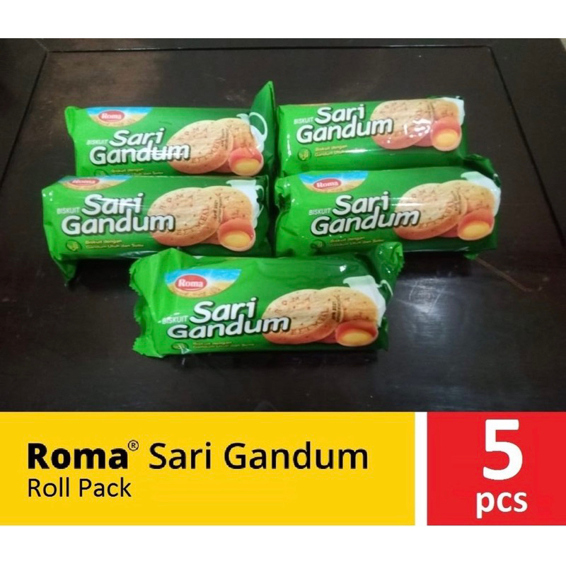 Jual Sari Gandum Roll Utuh Dan Susu Pack Isi 5 Pcs x 149 Gram | Shopee ...