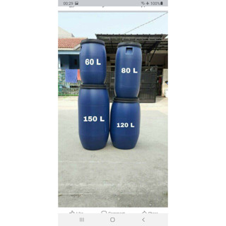 Jual L Tempat Sampah Biru Tong Air Biru Super Tebal Kuat L Termasuk Tutup Shopee