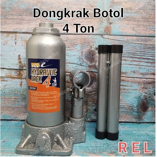 Jual DONGKRAK BOTOL 4 TON HIDROLIK / HYDRAULIC JACK - REL | Shopee ...