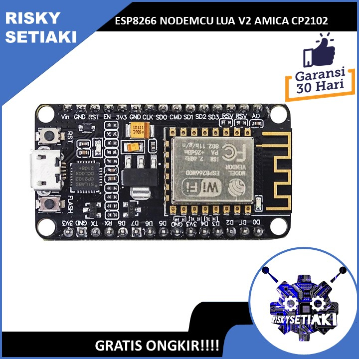 Jual ESP8266 NODEMCU LUA V2 AMICA CP2102 | Shopee Indonesia