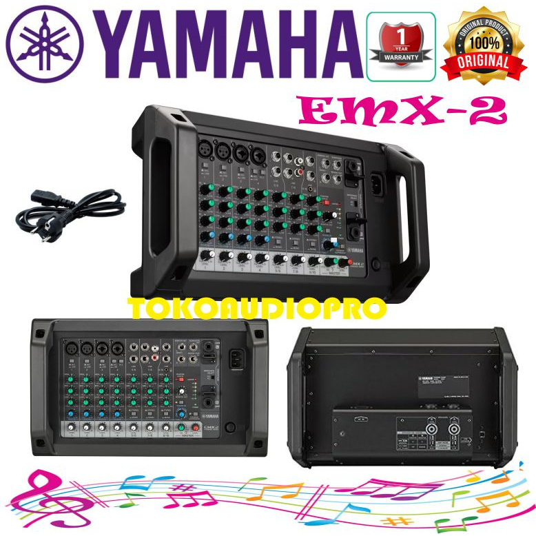 Jual Yamaha EMX2 10 Input Powered Mixer with Dual 250 Watt Amp Shopee