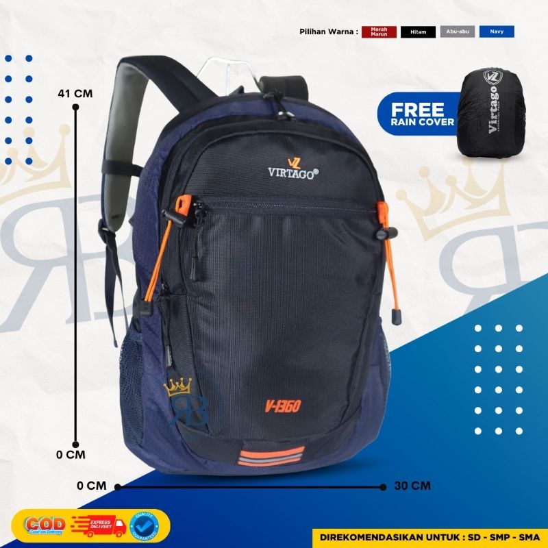 Jual Tas Ransel Virtago Terbaru/Tas Sekolah Untuk SD-SMP-SMA-KERJA/Tas ...