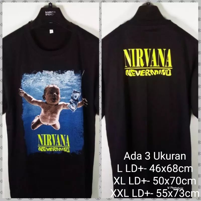 Jual Kaos Band Nirvana Kurt Cobain Album Nevermind | Shopee Indonesia