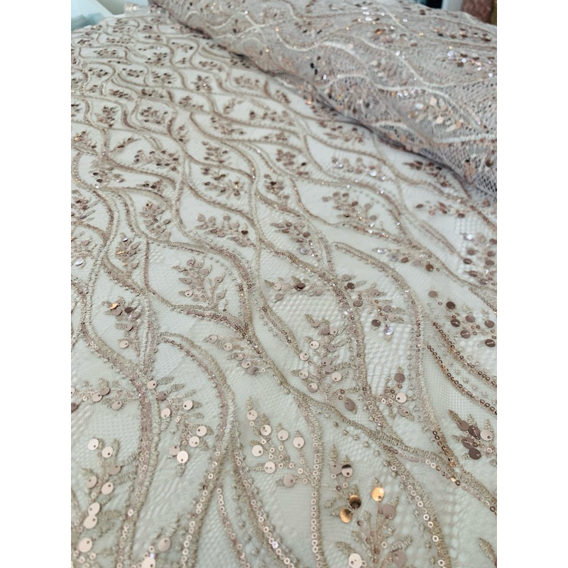 Jual Kain Burkat Premium. Chantily Bordir sequin. {New} | Shopee Indonesia