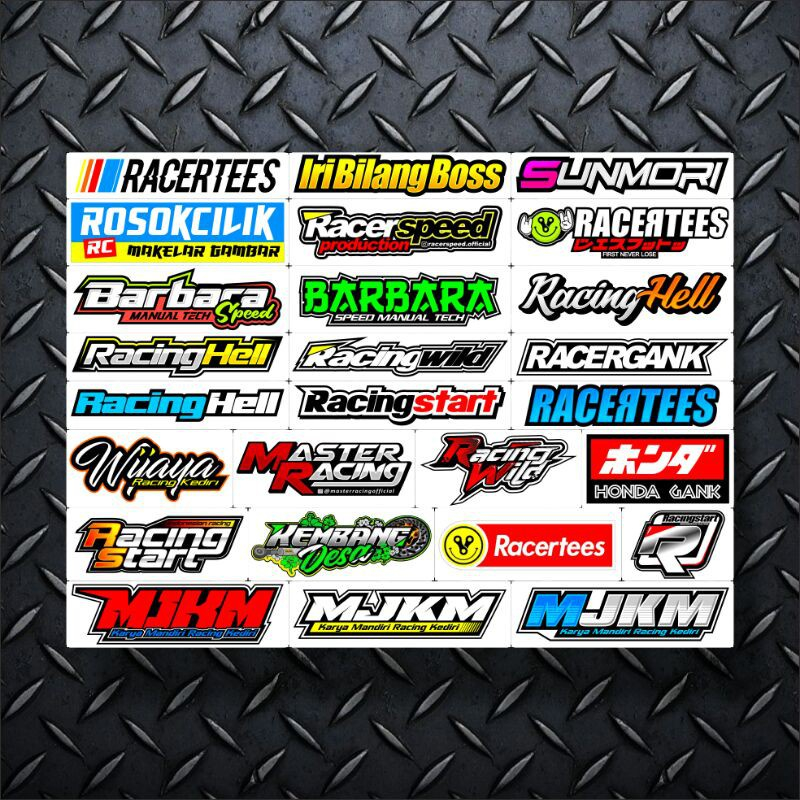 Jual ☄️Restock sticker bengkel lengkap terbaru viral / sticker bengkel ...