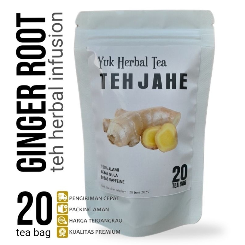 Jual TEH JAHE / GINGER ROOT TEA 100% organik (20 tea bag) | Shopee ...