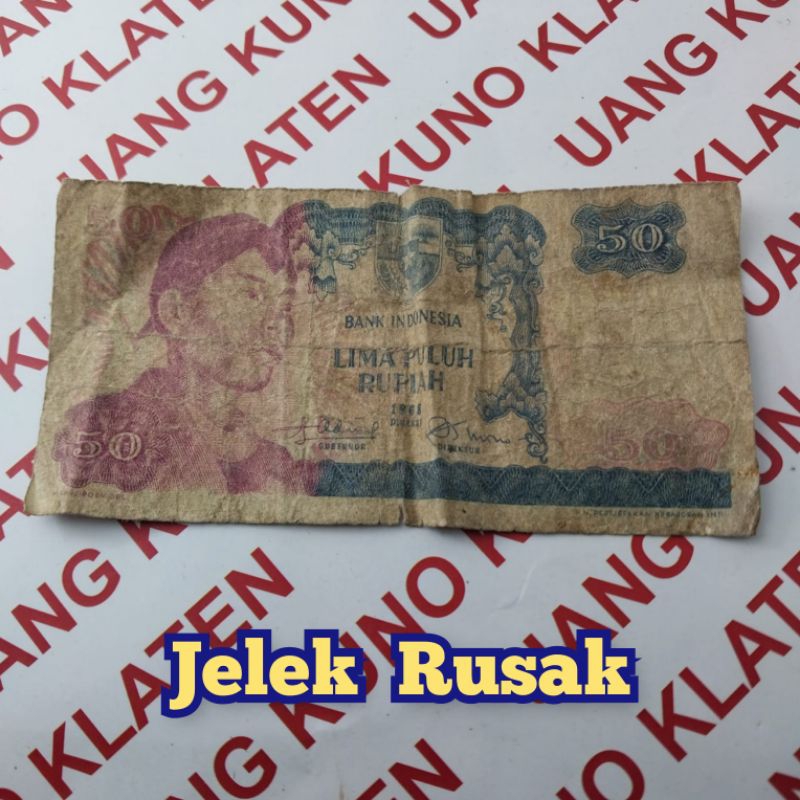 Jual Jelek Asli Rp 50 Rupiah Sudirman Tahun 1968 Seri Jendral Soedirman ...