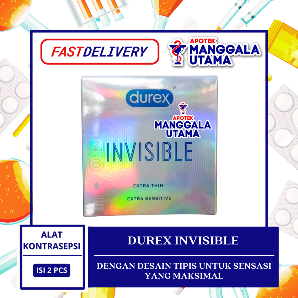 Jual DUREX INVISIBLE EXTRA PER BOX ISI 2 PCS | Shopee Indonesia