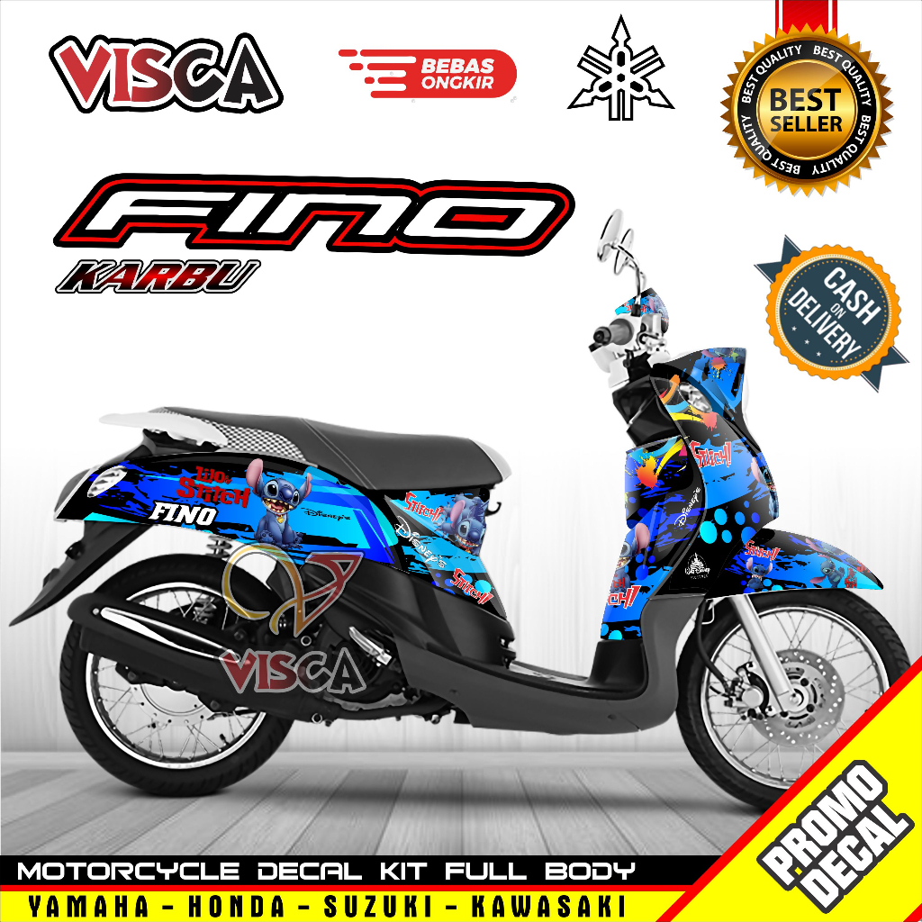 Jual Decal Fino Karbu Full Body Stiker Fino Karbu Keren Striping Fino ...
