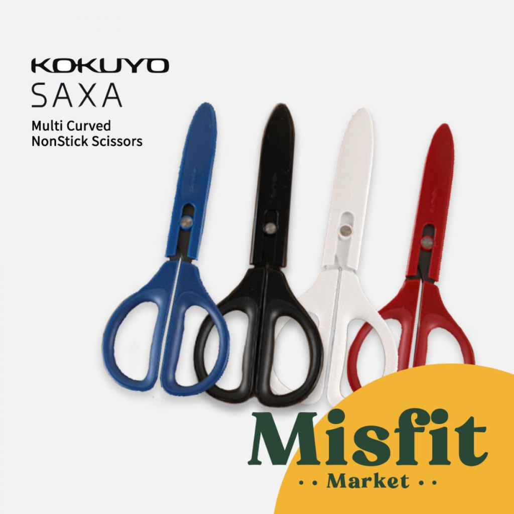 Jual Kokuyo SAXA Multi-Curved Non-Stick Scissors Gunting | Shopee Indonesia