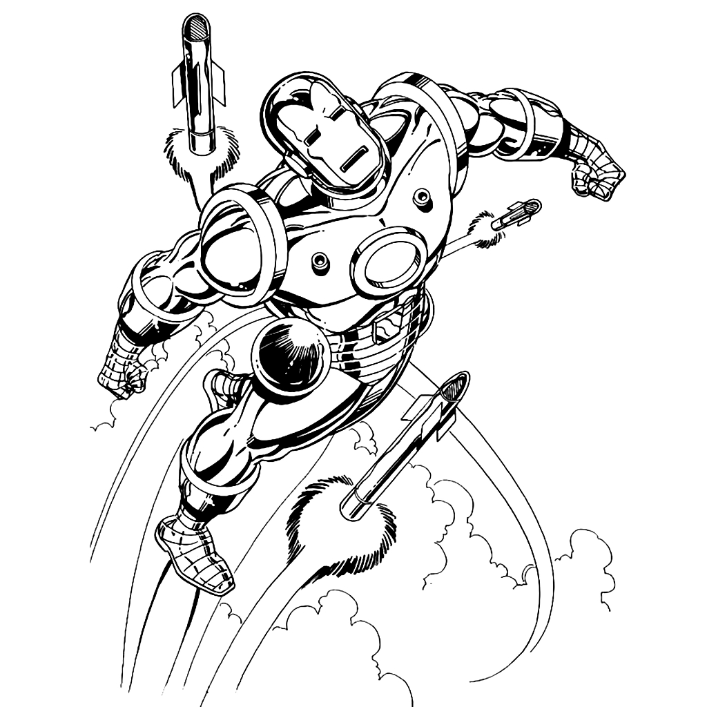 Jual Gambar Sketsa Mewarnai / Iron Man / Part 1 / Gambar Sketsa