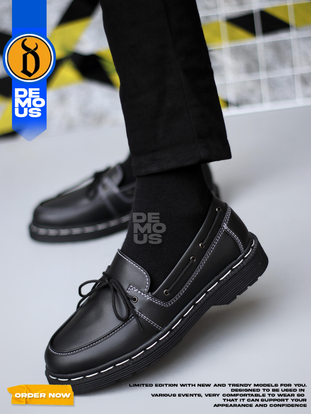 Jual DEMOUS Malmsteen - Sepatu Formal Pantofel Docmart Low Boots Kerja ...