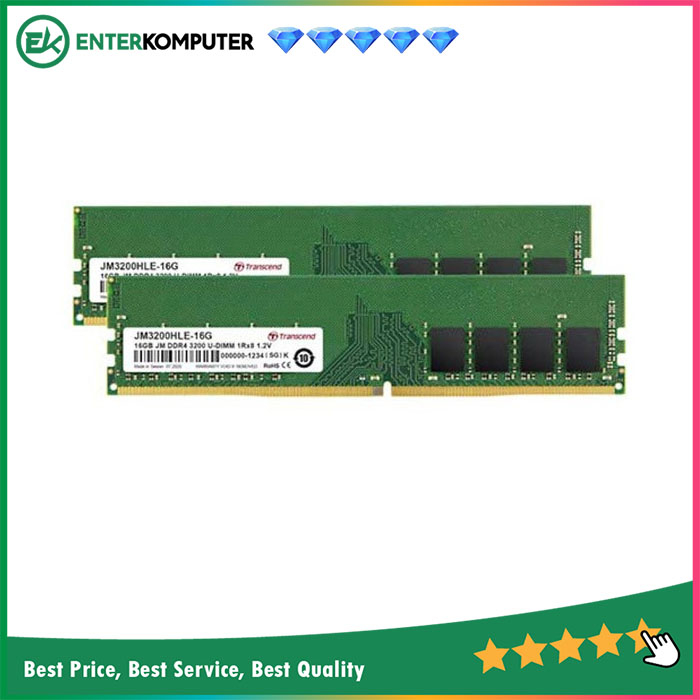 Jual Transcend JetRam DDR4 PC25600 3200Mhz Dual Channel 32GB (2x16GB ...