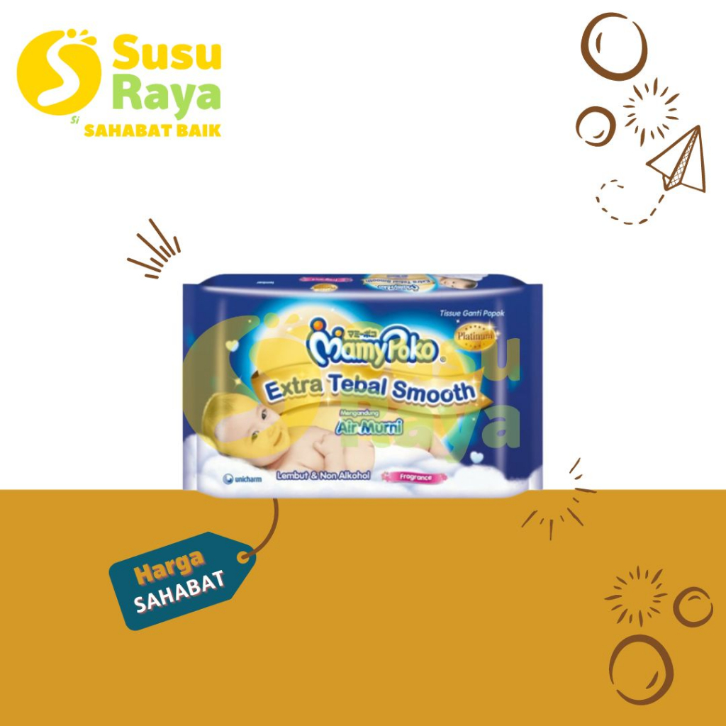 Jual Mamypoko Wipes Tissue Basah Air Murni Extra Tebal Isi Lembar