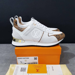 Sepatu Wanita LV Run Away Sneakers White Premium Original