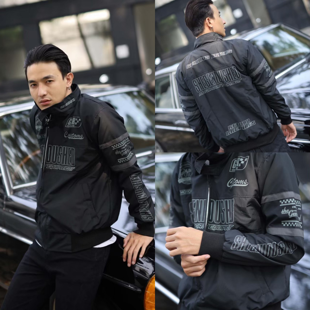 Jual Jaket Pria - Bomber Jacket Black Last Game Original