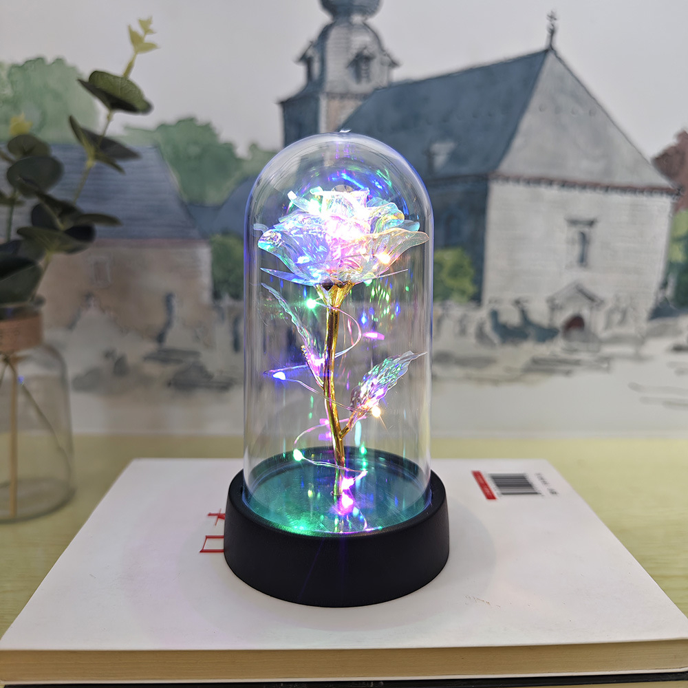 Jual Lampu LED Bunga Kemasan Kotak Hadiah Mawar Dekorasi Beauty and The ...