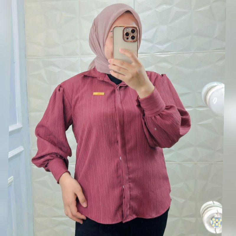 Jual Kemeja Balon Blouse Arina Ld Bb Kg Shopee Indonesia