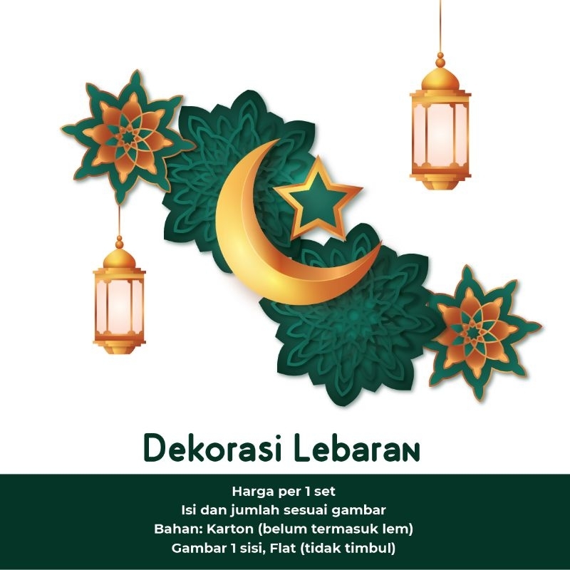 Jual HIASAN LEBARAN GAMBAR DINDING IDUL FITRI DEKORASI HARI RAYA ...