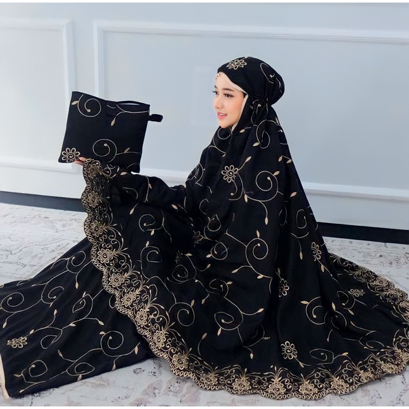 Mukena Dewasa Gracella Terbaru Full Bordir Free Tas
